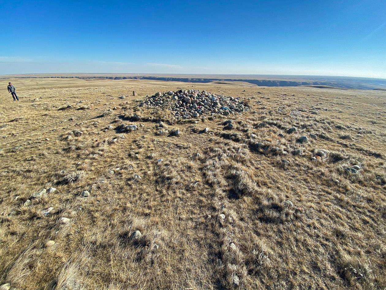 Majorville Medicine Wheel or Iniskim Umaapi to the Blackfoot - Photo credit: Greg Olsen