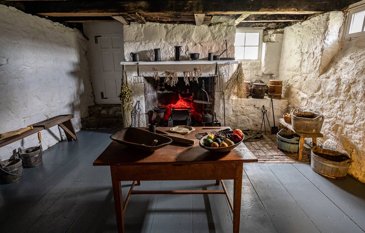 The basement in the Ross Thompson House where the cooking was done