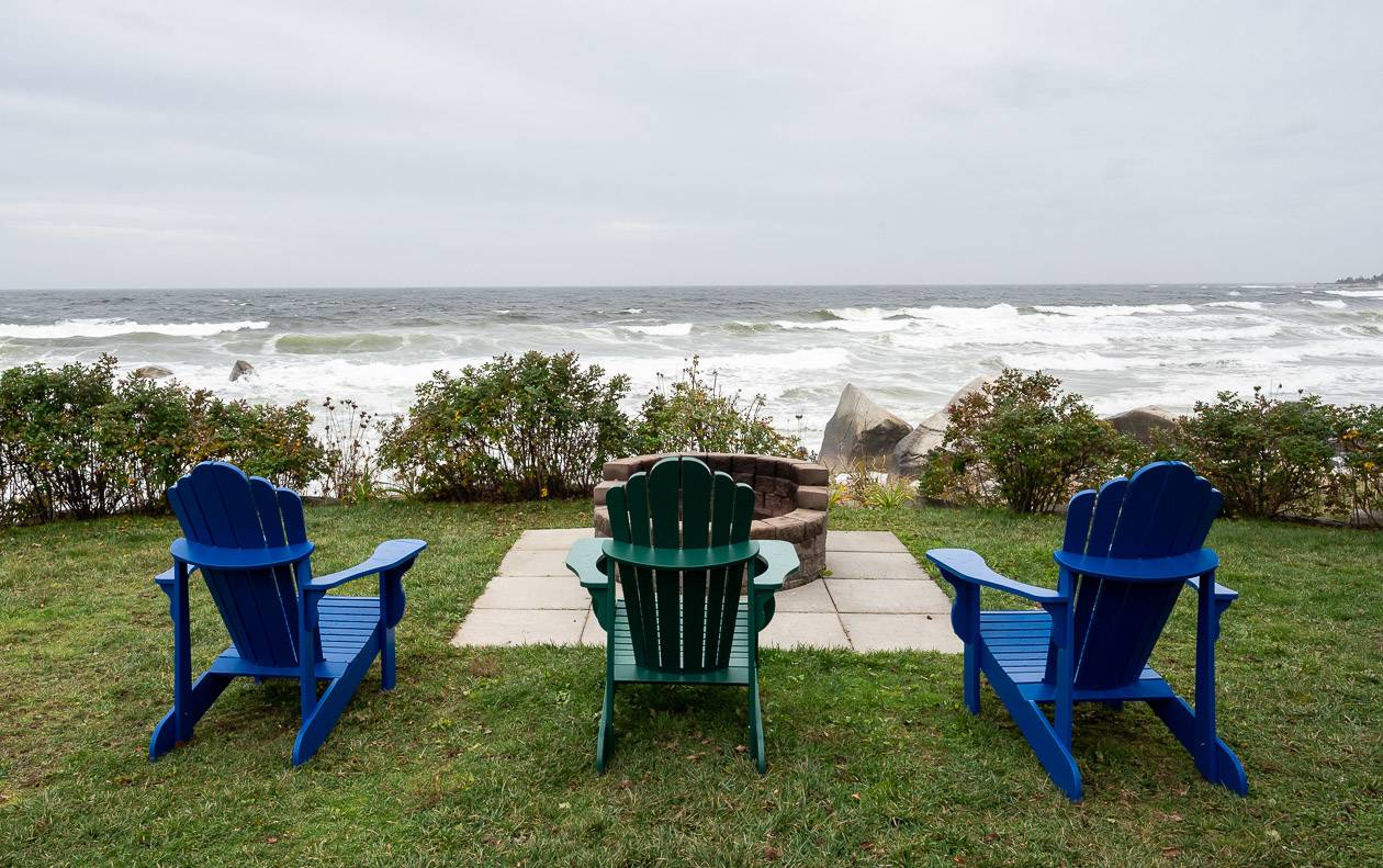 Chairs with a view at the White Point Beach Resort