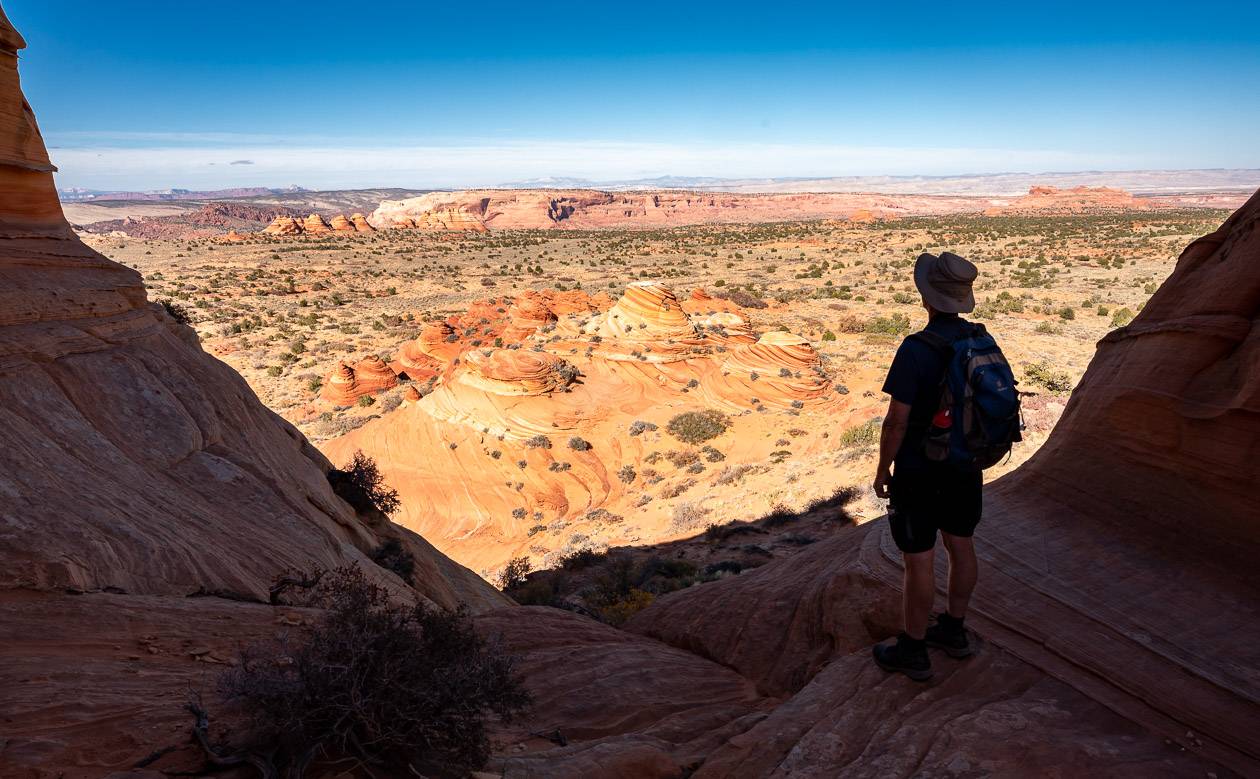 Looking north towards Coyote Buttes North and Bryce Canyon National Park