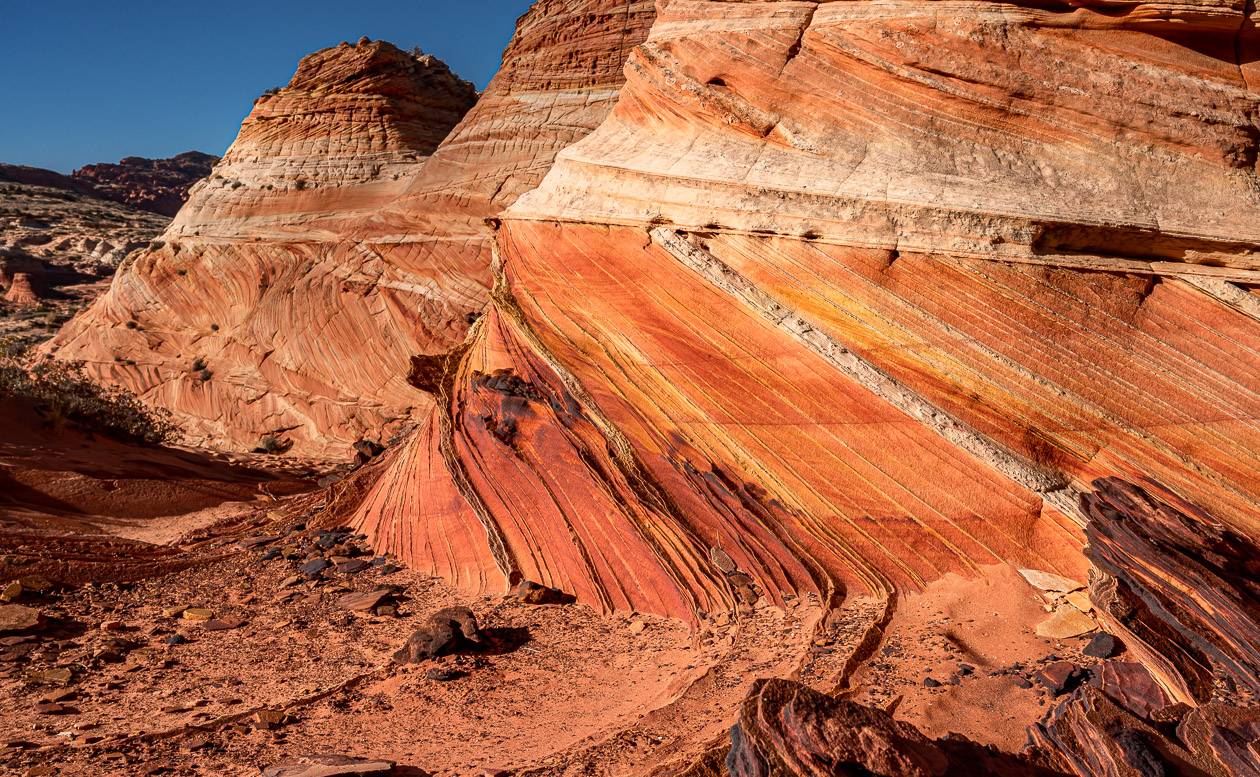 Wild layering and colours in the rock