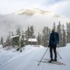 Cross-country skiing to Hale Hut at Panorama Mountain Resort