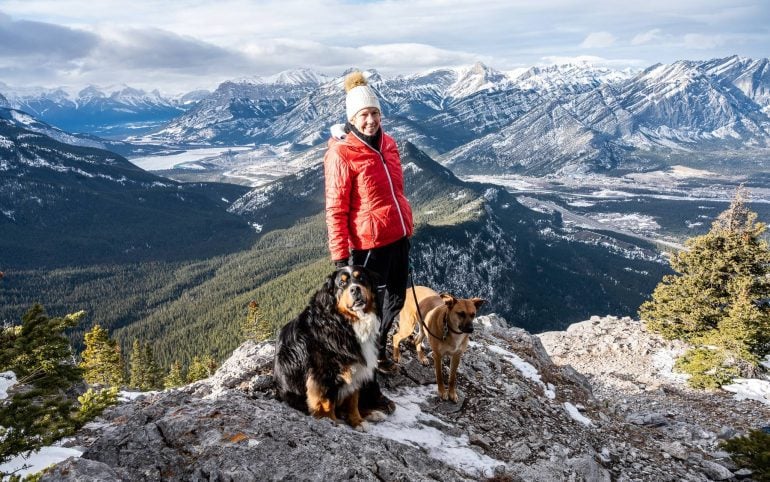 Me on top of Yates Mountain overlooking the Bow River Valley