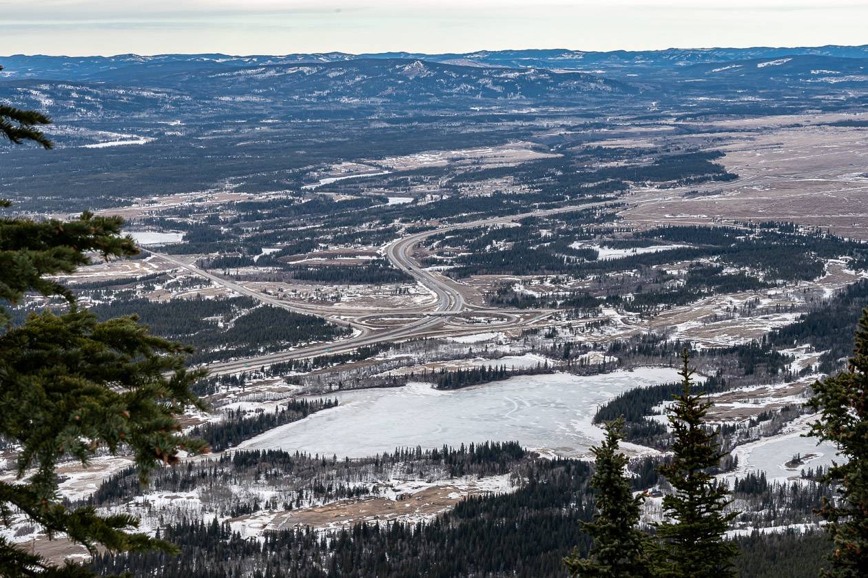 Some views of the Trans-Canada Highway part way up Yates Mountain