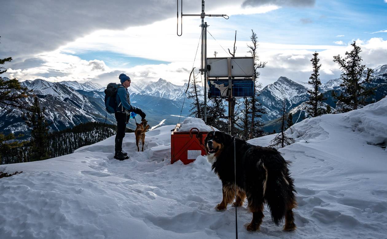 A repeater station near the Barrier Lake Fire Lookout