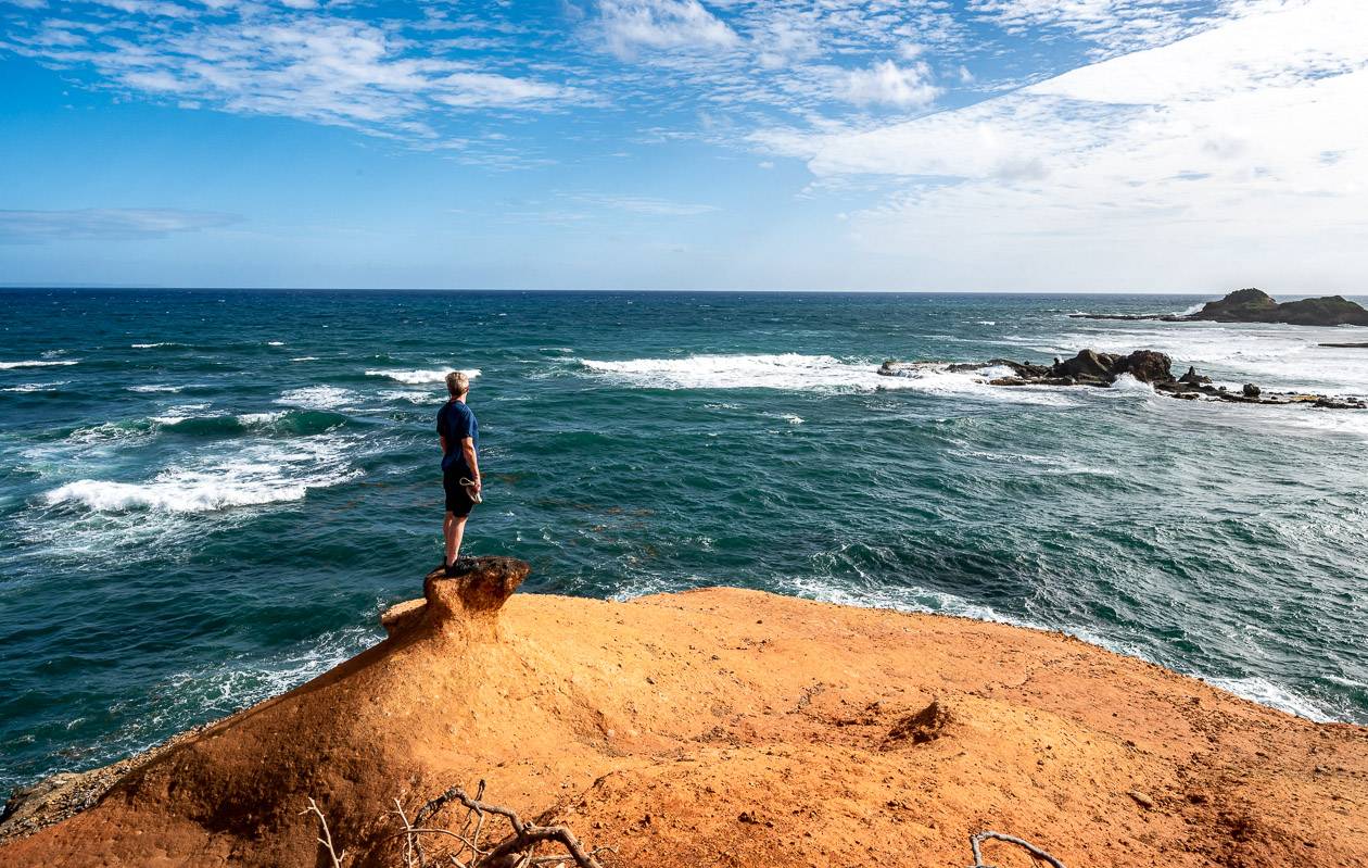 You can walk to the Red Rocks from Wanderlust Caribbean
