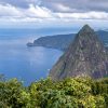 The view from Gros Piton over to Petit Piton