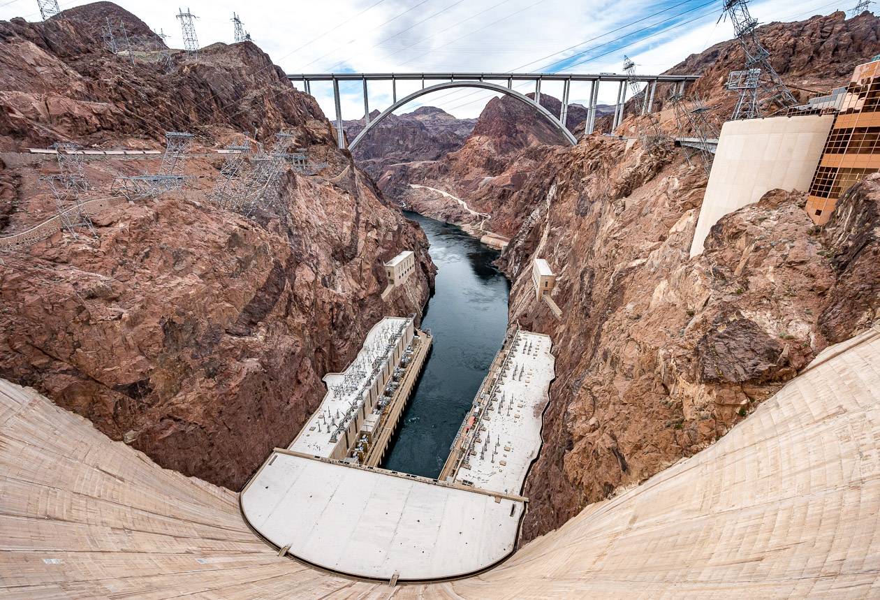 I love looking down the length of the Hoover Dam