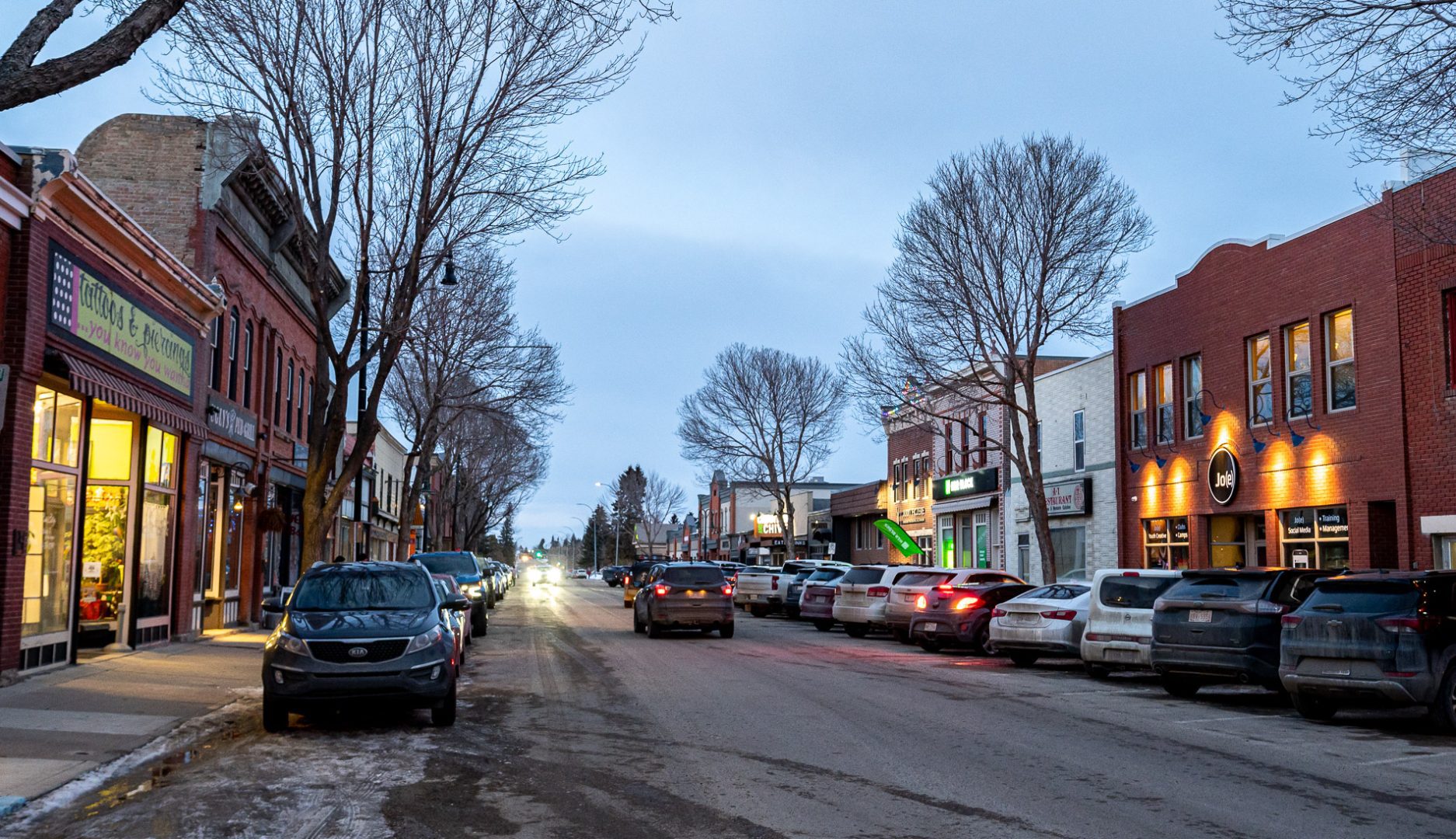 Downtown Lacombe is home to some handsome old buildings