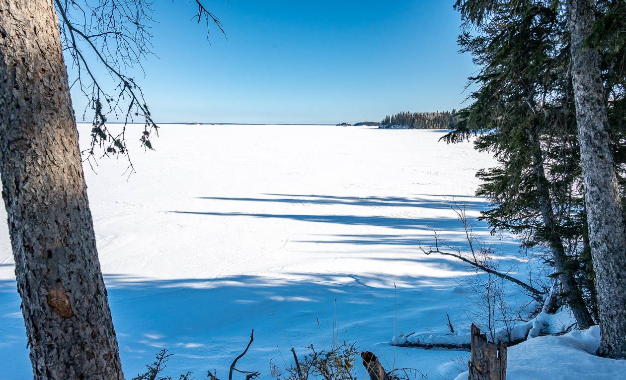 There is a wonderful feeling of solitude when you look out over Crean Lake in Prince Albert National Park