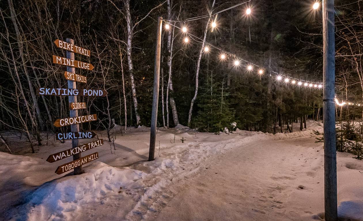 The trail to the cabins at Elk Ridge Resort