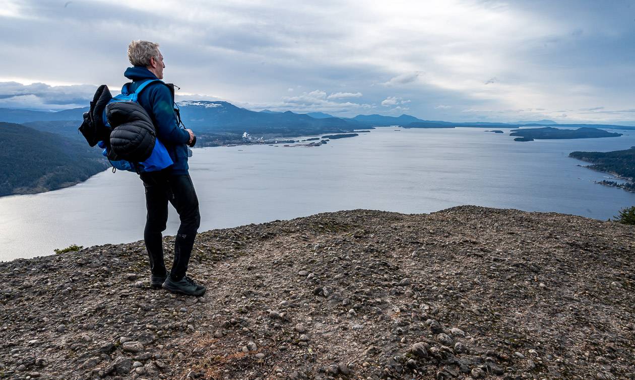 John on top of Mount Erskine, Salt Spring Island