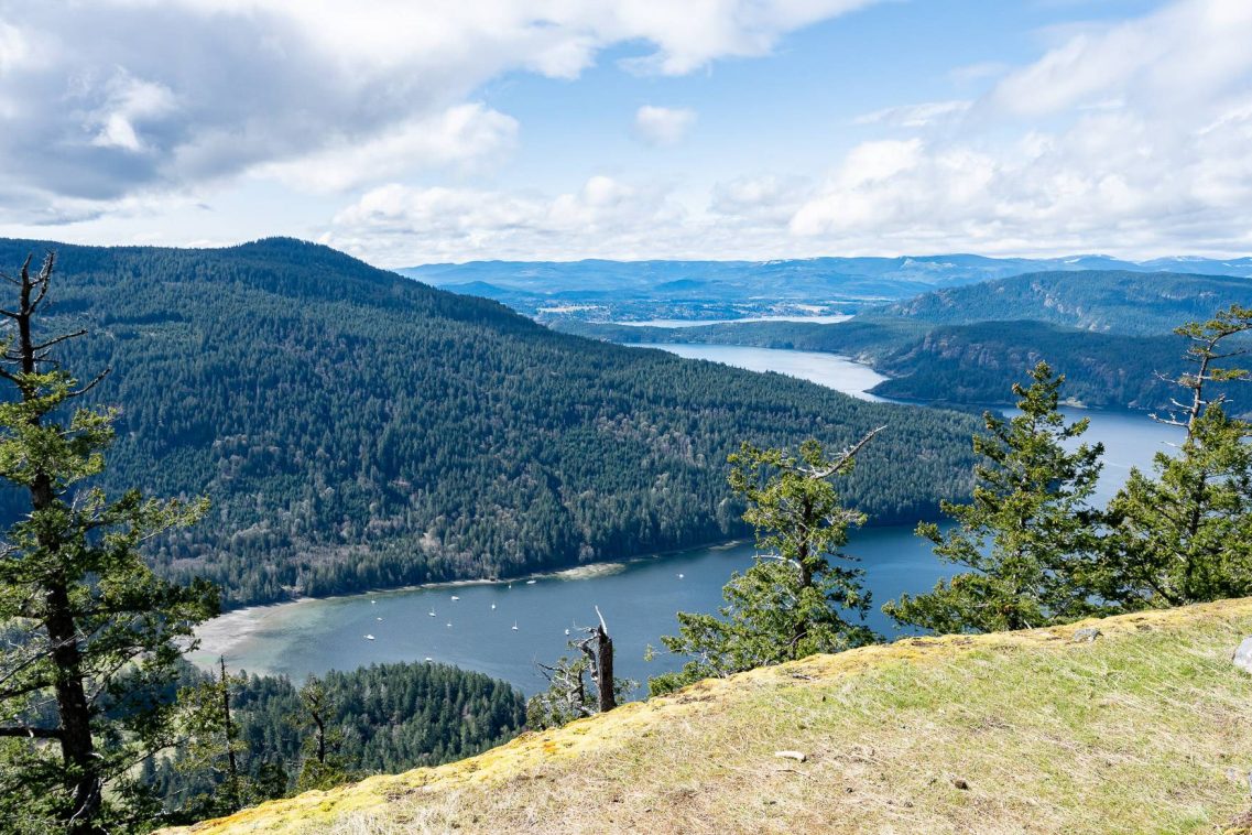 The view from the top of Mt. Maxwell - one of the must do Salt Spring Island hikes