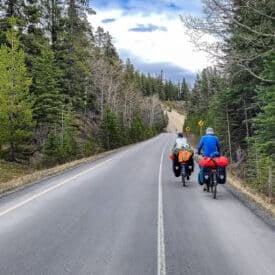 Biking Banff to Jasper fully loaded