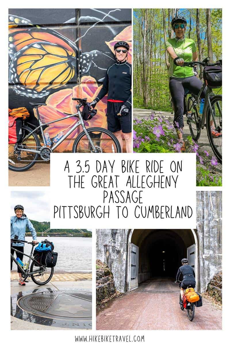 A 3.5 day bike ride on the Great Allegheny Passage from Pittsburgh to Cumberland