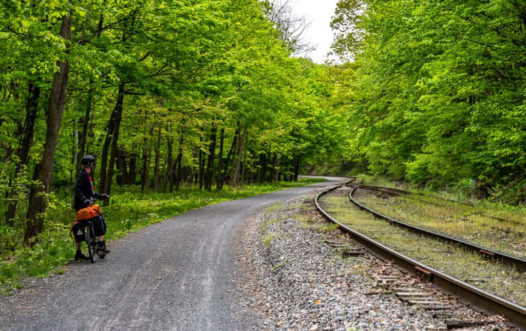 I loved the curve of the Great Allegheny Passage beside the railroad track