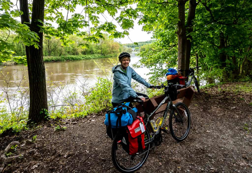 You’ll find lots of beautiful places with benches for a stop when you’re biking the GAP trail