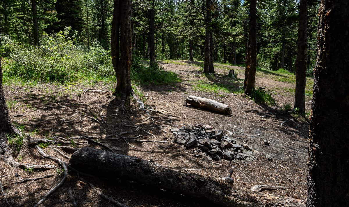 One of the backcountry campsites at Allstones Lake