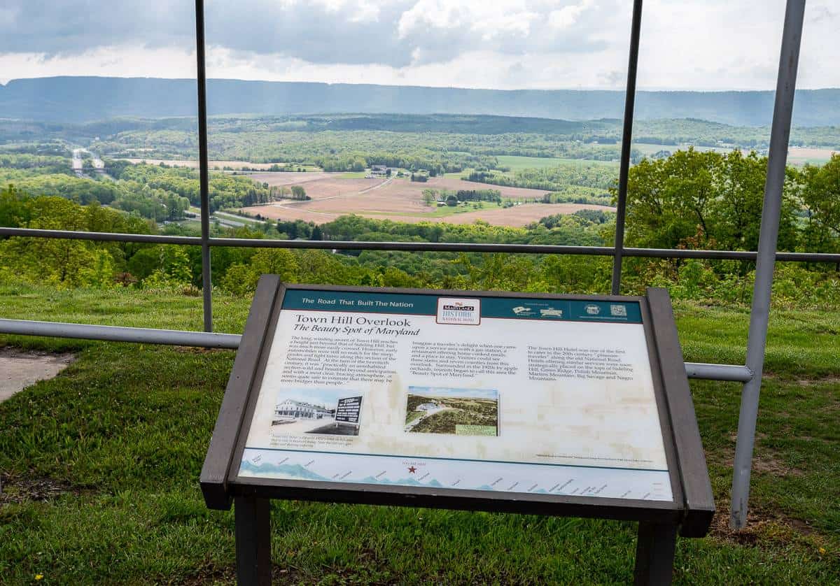 Beautiful views from the Town Hill Overlook across the street from the B&B