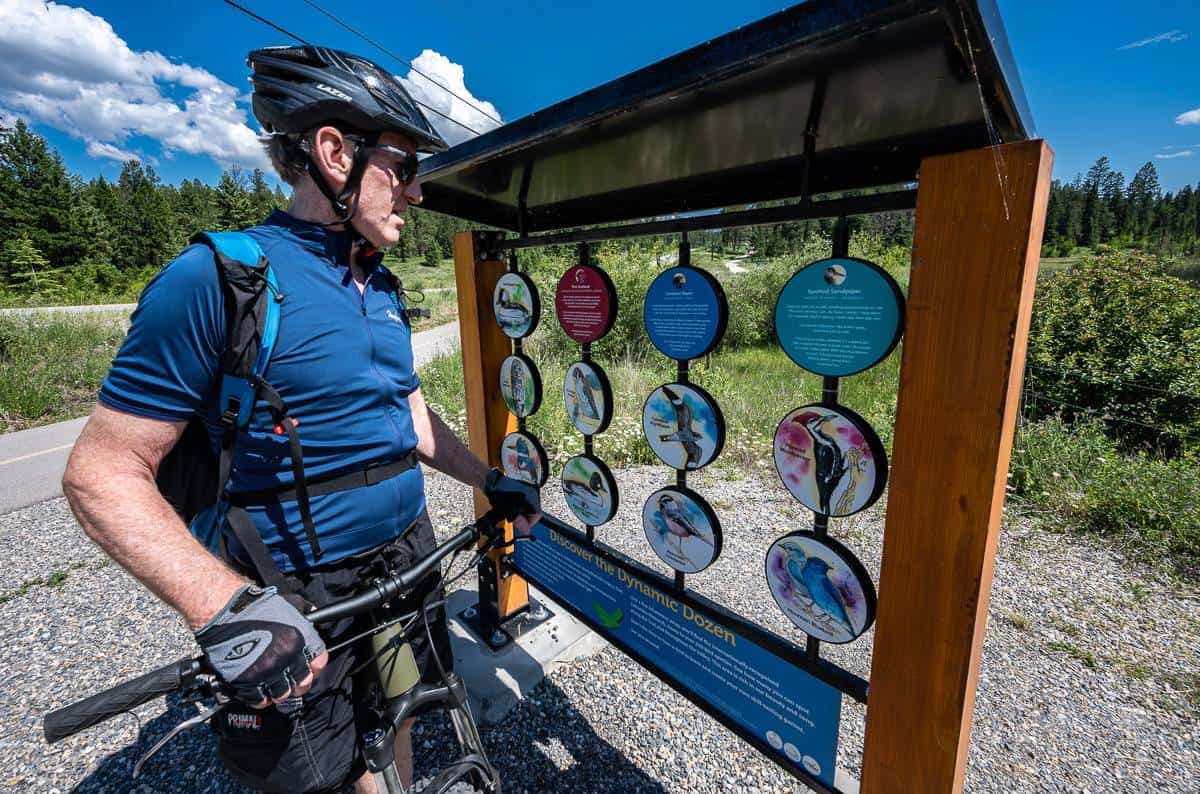 Kids and birders will love the interpretive signage by Greywolf Pond