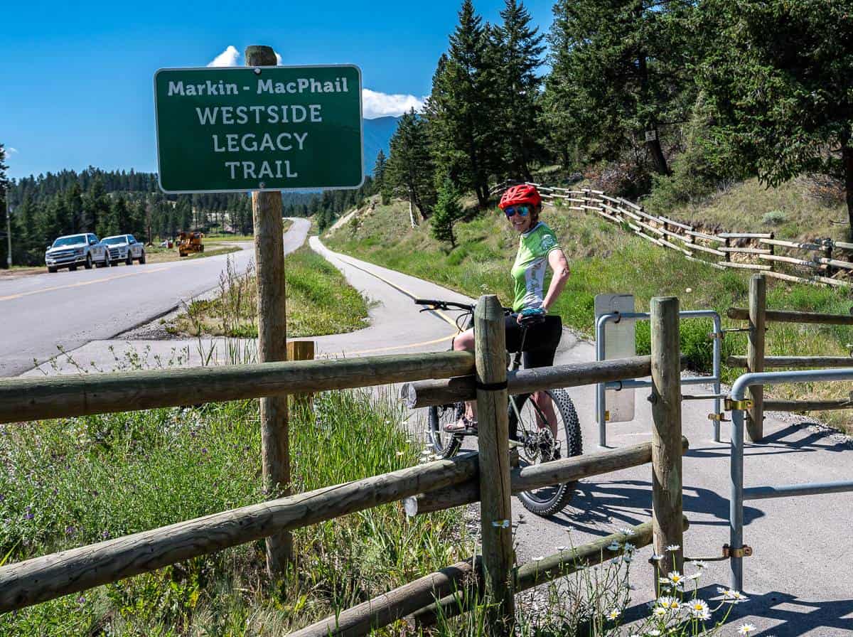 The official start of the Westside Legacy trail in Invermere