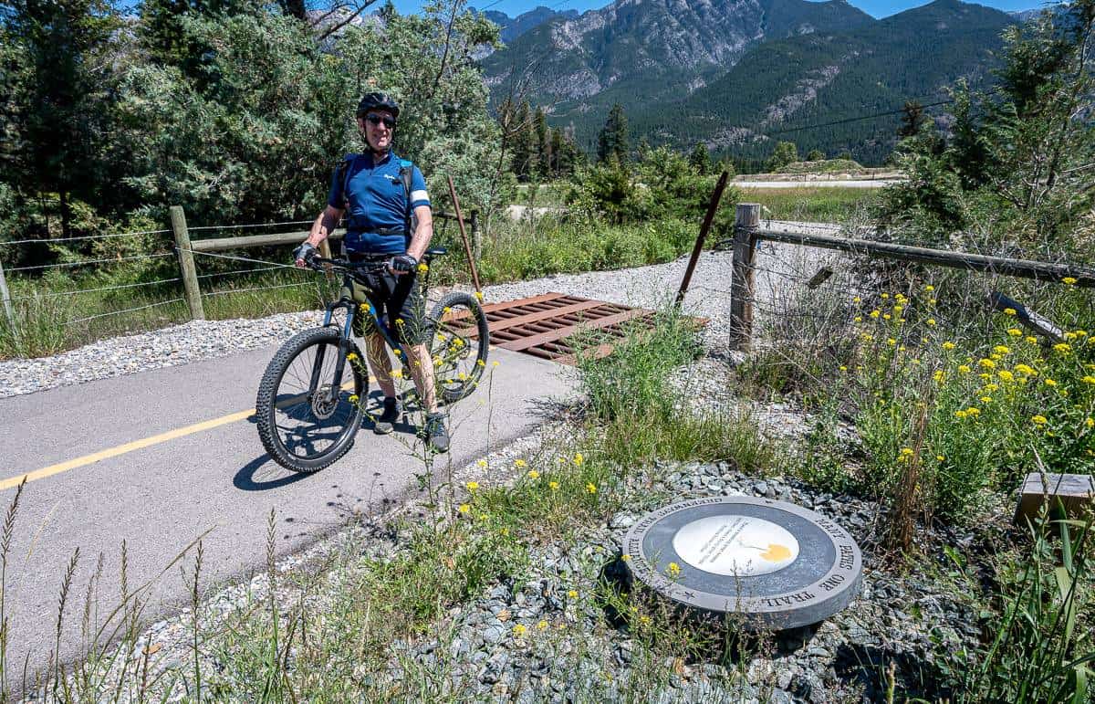 The end of the Westside Legacy Trail just outside of Fairmont Hot Springs