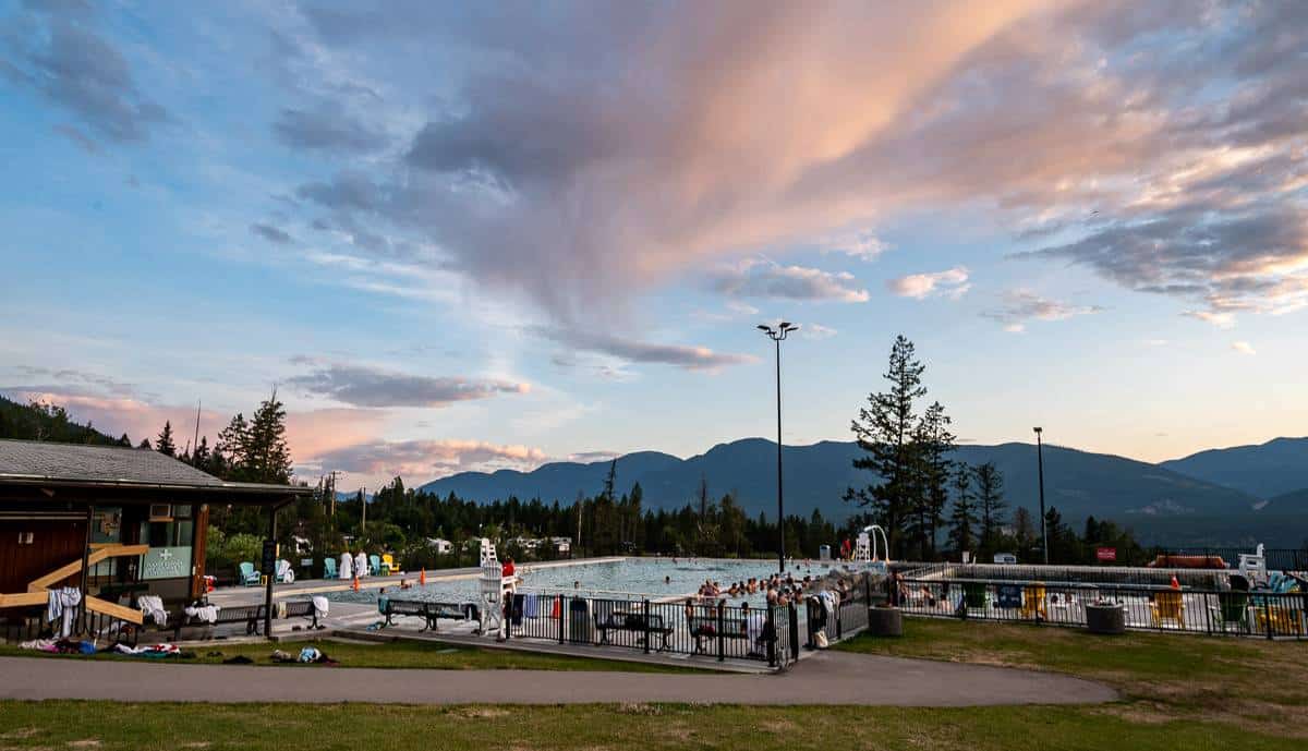 Fairmont Hot Springs on a summer evening