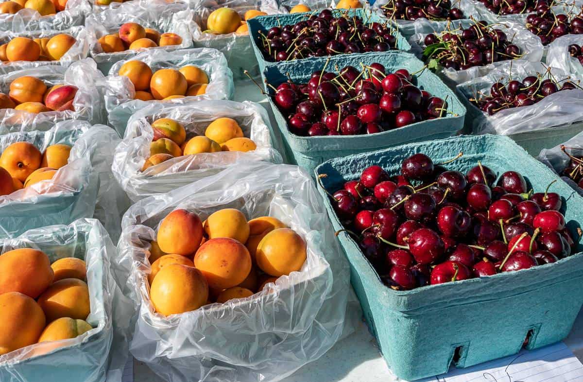 Fresh fruit from the Okanagan at the Invermere Farmer's Market