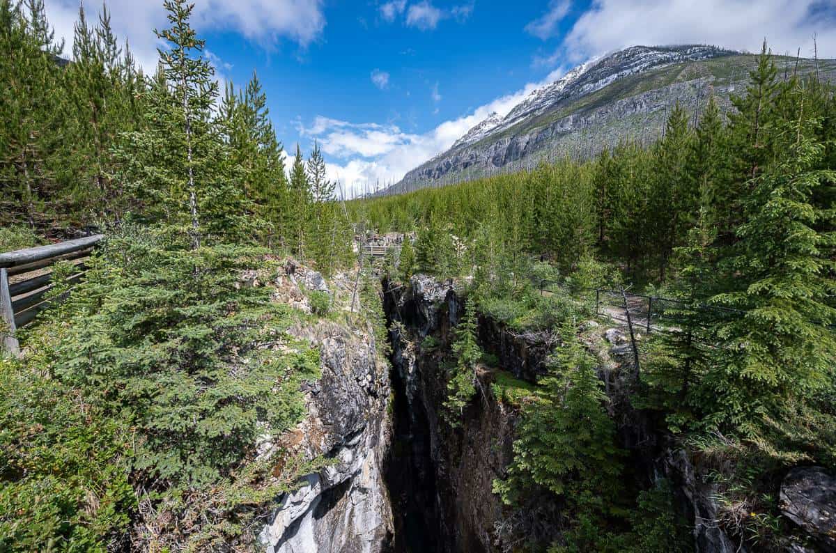 Notice the trail on both sides of Marble Canyon