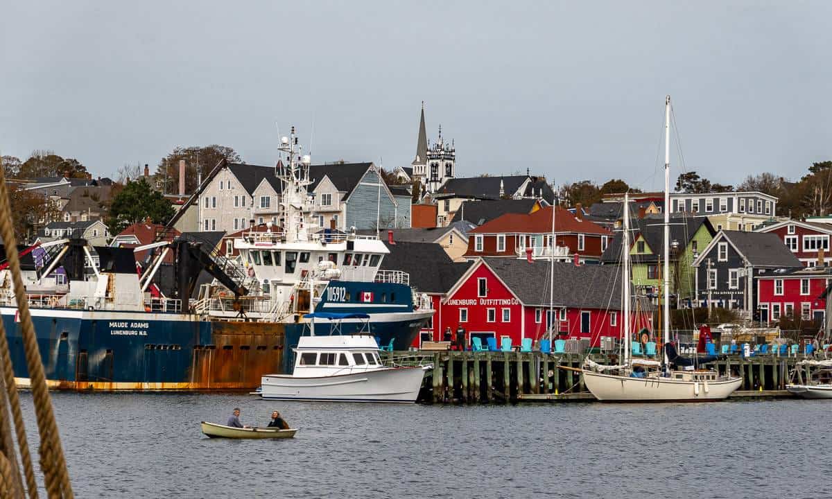 The colourful Lunenburg waterfront