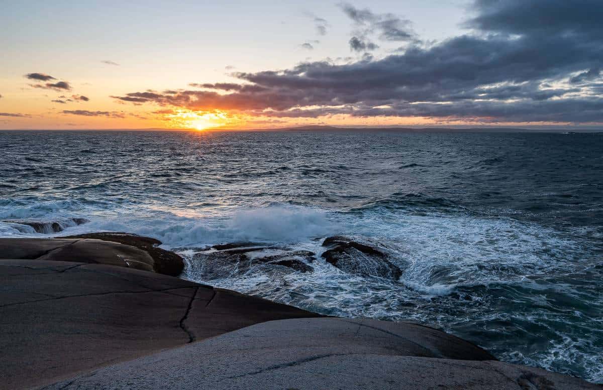 Peggys Cove at sunset