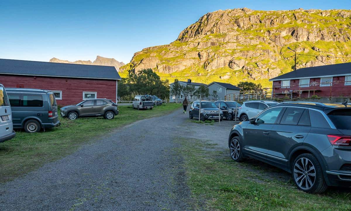 Parking even in the big paid lot can get very crowded