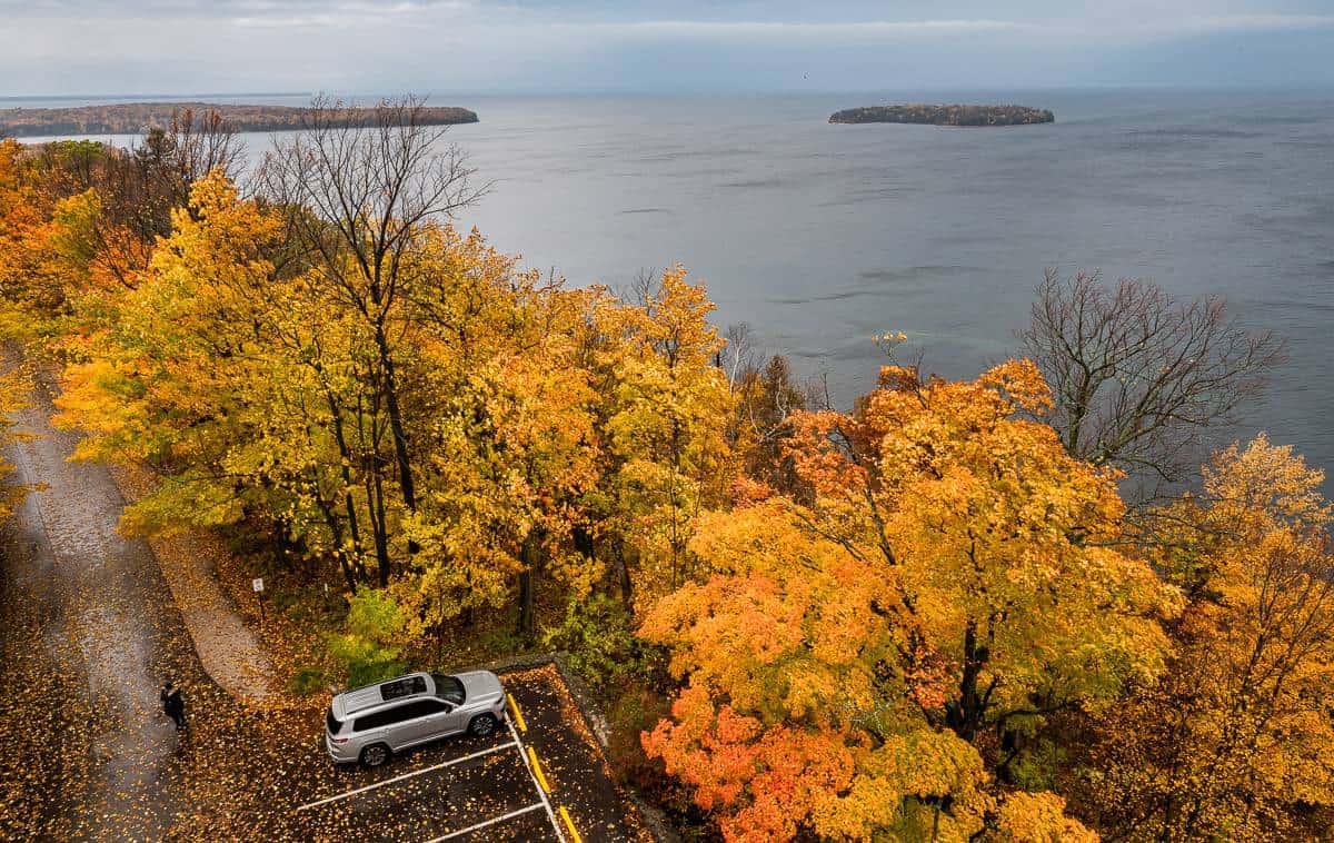 Stunning views of the fall foliage from the Eagle Tower