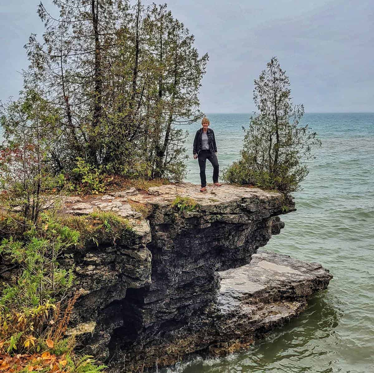 I loved walking along the top of the limestone sea caves beside Lake Michigan