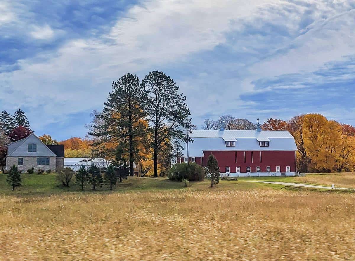 Youll see lots of farms with tidy red barns as you explore Door County in fall