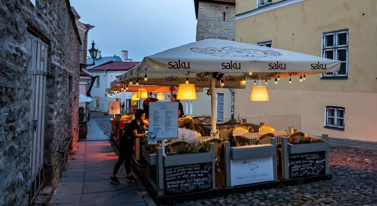 I loved the restaurants spilling out onto the cobblestone streets in Old Town Tallinn