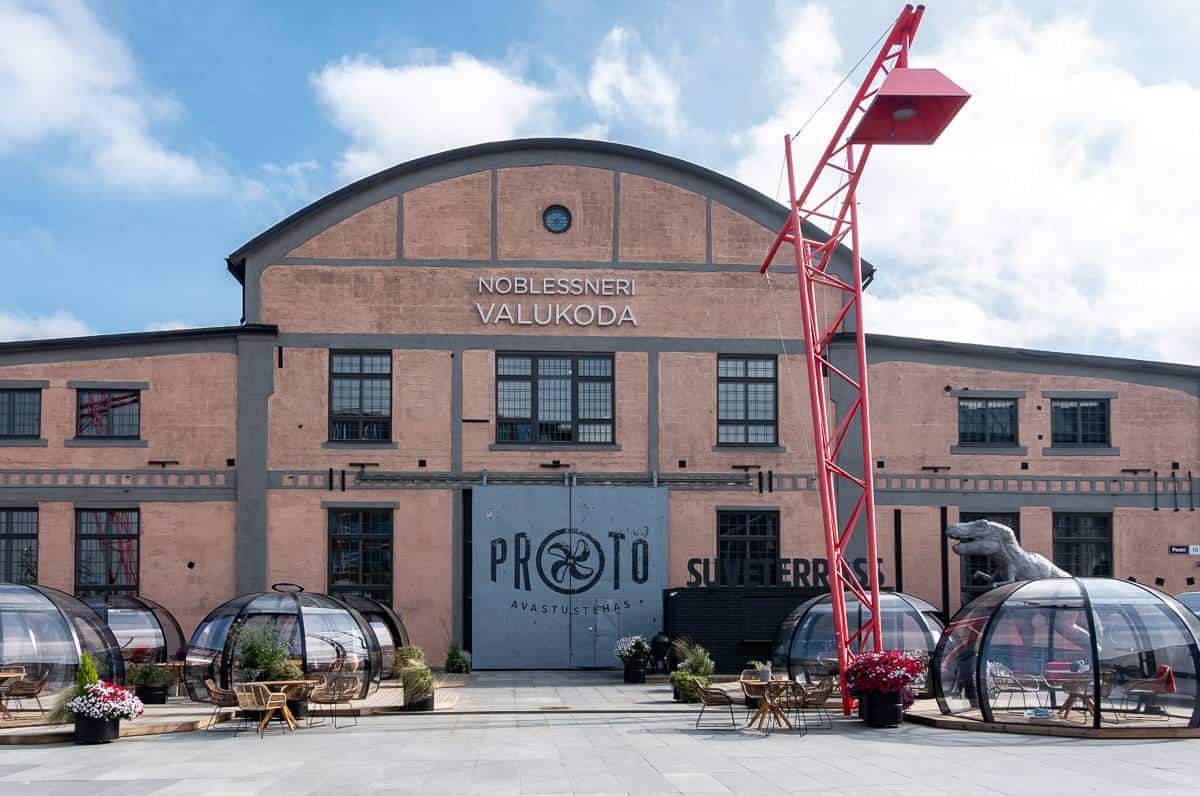 It would be fin to dine in the geodesic dome by the Proto Invention Factory