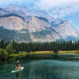 Rent an SUP for a few hours or a day from places like Wilderness Equipment Rentals in Banff