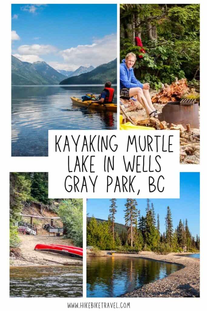 Kayaking Murtle Lake in Wells Gray Provincial Park, BC