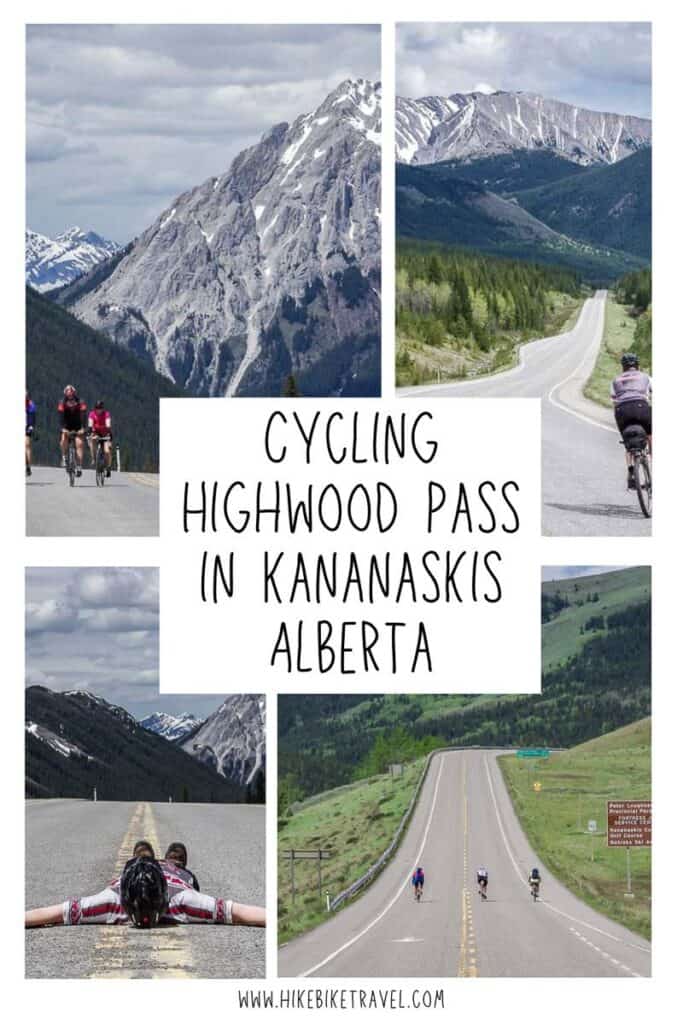 Biking the highest paved road in Canada over Highwood Pass in Kananaskis Country, Alberta. It's car free until June 15th every year