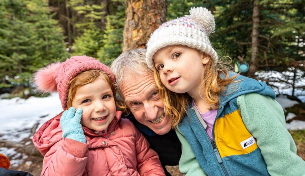 The kids were thrilled to have time outdoors with their grandfather