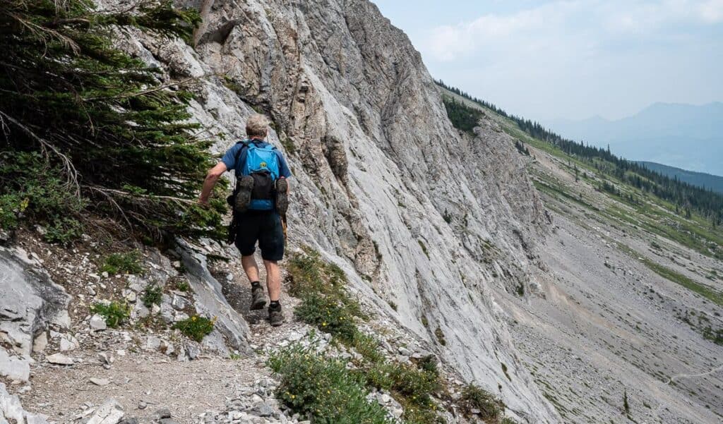 On an airy trail to the next section of chains