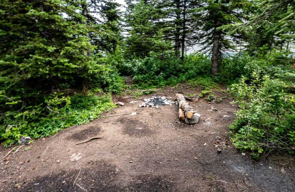 Campsites are well worn at Carnarvon Lake