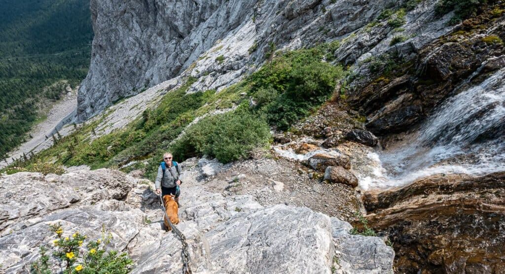 his is the beginning of the chains section and the end of it on the descent