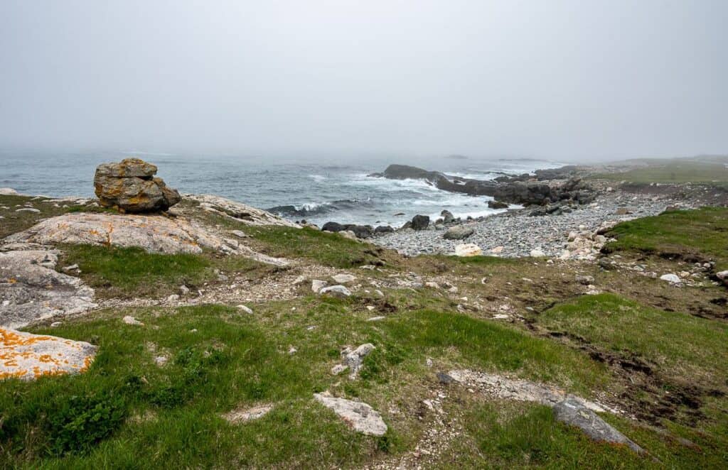 The Diamond Trail provides views of St. Pierre's rugged coastline