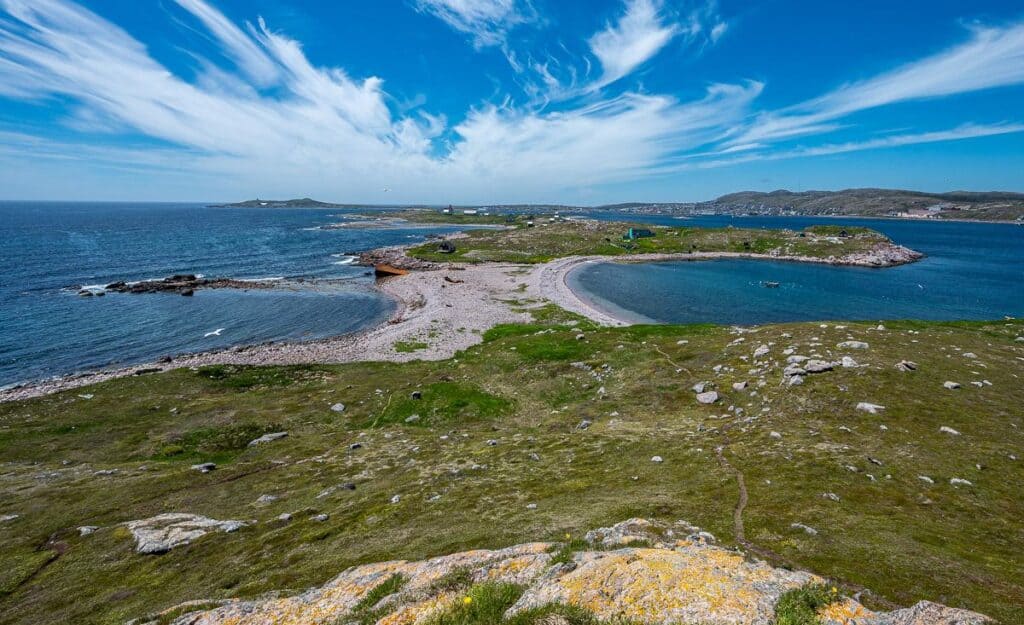 A beautiful view from the high point of Ile aux Marins