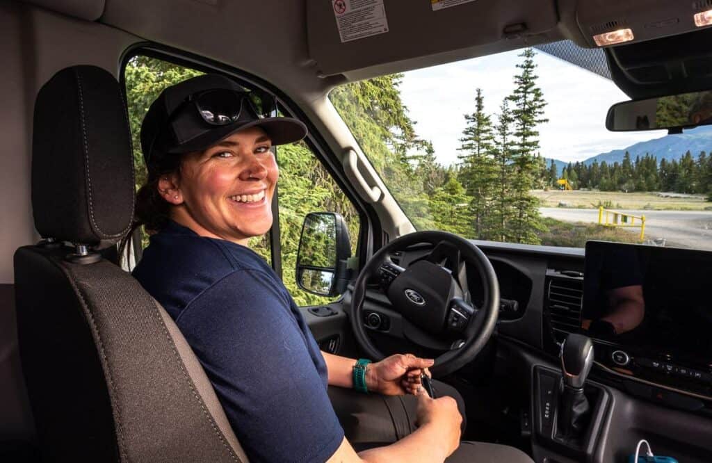 It's a scenic drive With local Yukoner, Jen - to the starting point of our one week backpacking trip in Kluane National Park