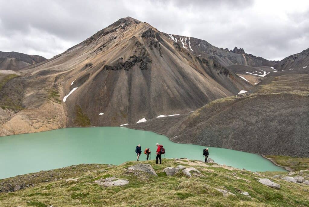 The view overlooking Bock's Lake - and our route on day 3 which goes right up to the pass