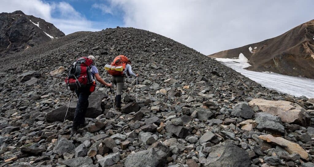 Starting up the ridge towards the Mt. Logan Lookout