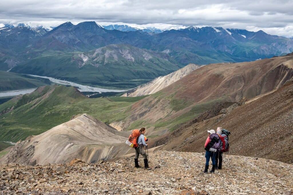 Spectacular views from the ridge top even though we couldn't see Mount Logan